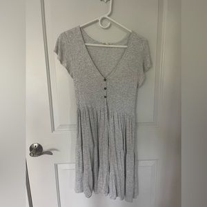 Gray flowy dress